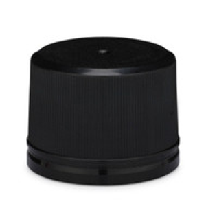 33-KERR Black PP Plastic Tamper-Evident Screw Top Caps - 33-KERBLK