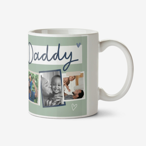 Simple Design Five Photo Upload Lovehearts Daddy Mug