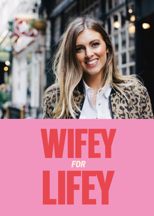 Bright Bold Typographic Wifey For Lifey Photo Upload Card