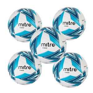 Mitre Ultimatch Match Ball | Size 5 | Pack of 5 - White