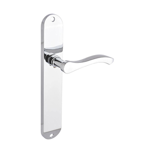 Capri Lever Long Backplate Latch Door Handle - Chrome - Internal - Pair - Designer Levers