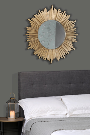 Laura Ashley Lovell Round Mirror Champagne 99cm