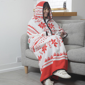 Polar Fleece Cosy Robe - Red