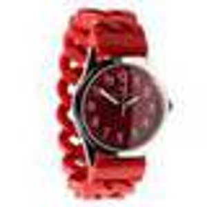 Easy-To-Read Stretch Band Watch - Burgundy