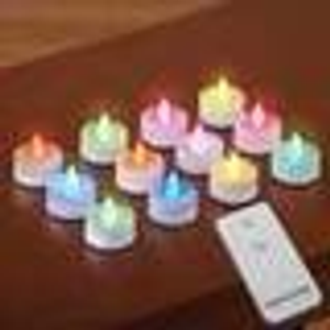 Remote Control Tea Lights (Pack of 12) - yell
