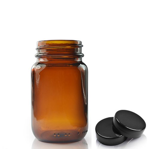 60ml Amber Glass Pharmapac Jar With Screw Cap - Black