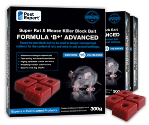 Rat Poison Bait Blocks (900g) from Pest Expert (Professional Strength)