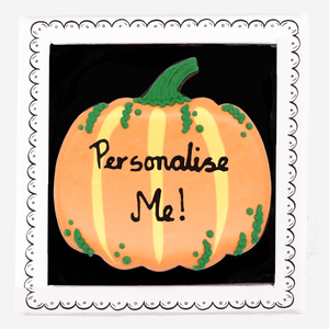 Personalised pumpkin letterbox biscuit