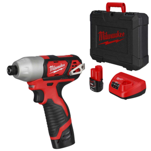 M12BID-202C 12V ¼" Sub Compact Impact Driver with 2 x 2.0Ah Batteries