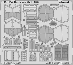 Eduard 491104 Etched Aircraft Detailling Set 1:48 Hawker Hurricane Mk.I