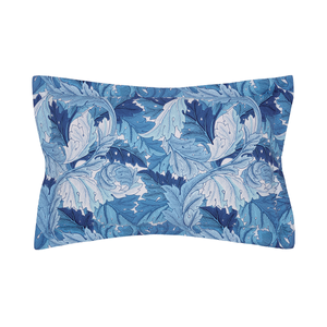 Acanthus Oxford Pillowcase, Woad Blue