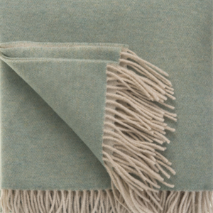 Duck Egg Wool With Cashmere Throw