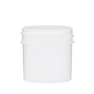 1 oz White PP Plastic Straight Sided Jars (Short) - 2811B27-BWHT