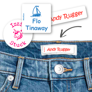 Stickers for clothes, super fast and easy way to label clothes.