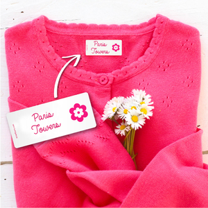 Personalised rectangular iron-on name labels for children, seniors, school, nursery, care and retirement homes - 35x15mm.