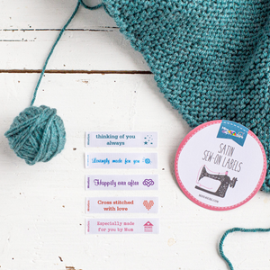 Personalised Satin sew on clothing labels. Washing machine and tumbledryer safe. Quality guaranteed
