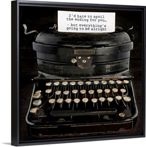 Old Antique Typewriter With Text