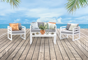 HAVENCOURT 4 Piece Outdoor Lounge Setting