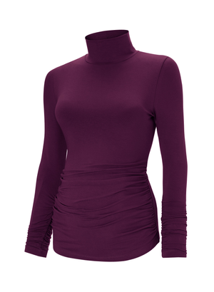 The Maternity Turtleneck - 0 (UK Size 4-6) / Dark Cherry