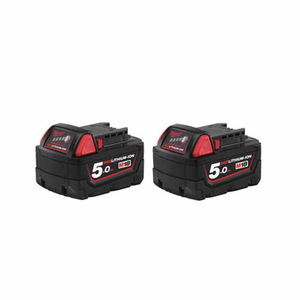 Milwaukee M18 B5 18V 5.0Ah Redlithium-Ion Slide Batteries (Twin Pack)