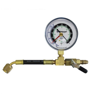 Mastercool 98067-R Analog Vacuum Gauge with Control Valve – 80mm, 1/4" Flare