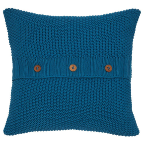 Moss Stitch Cushion, Blue