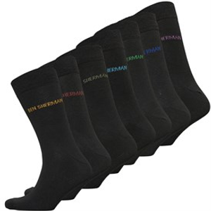 Ben Sherman Mens Hedgehunter Seven Pack Socks Pack A -black
