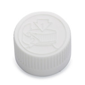 20-400 White PP Plastic Child-Resistant Capable Screw Top Caps with Pulp & Vinyl Liner - X20-400CR