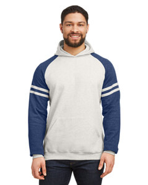 Jerzees 97CR Unisex NuBlend Varsity Color-Block Hooded Sweatshirt