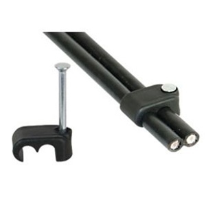 Shotgun Coaxial Cable Clips Black ( Pack of 100 )