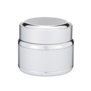 1.7 oz Silver Aluminum & Glass Composite Jars - 4730B48