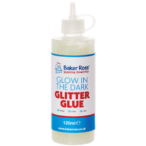 Im Dunkeln leuchtender Glitzerkleber