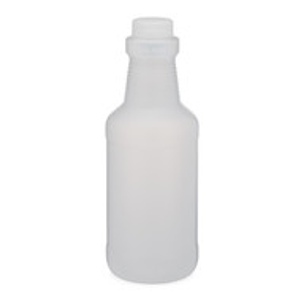 16 oz Natural HDPE Plastic Spray Bottles (White PP Cap) - 32116