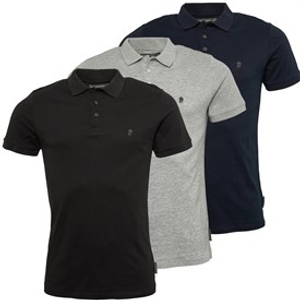 French Connection Mens Three Pack Jersey Polo Shirts Multi 1