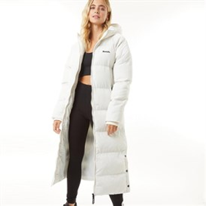 Bench Womens Ryelle Maxi Length Puffer Coat Winter White