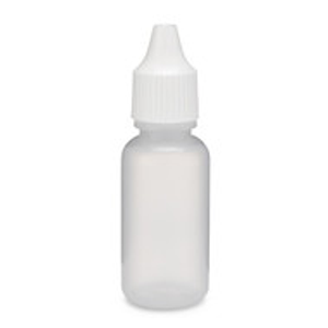 0.5 oz Natural LDPE Plastic Dropper Bottles (Dropper Fitment & White Cap) - 1201B07NAT