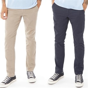 JACK & JONES Mens Bolton Dean AKM Two Pack Chinos Beige/Navy Blazer