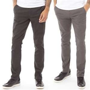 JACK & JONES Mens Bolton Dean AKM Two Pack Chinos Dark Grey/Black