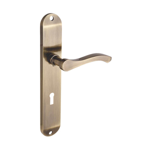 Capri Lever Long Backplate Lock Door Handle - Antique Brass - Internal - Pair - Designer Levers