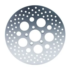 DOSS Zinc Plated Rear Drilled Brake Rotor For Harley Davidson 2000-2026 Softail, Dyna; 2000-2007 Touring; 2000-2010 XL Sportster (11-056)