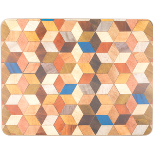 Placemats Set Of Six In Leo Design. Warm Colours. With Heat Resistant Melamine Coating. Please Measure Plate Before Purchase