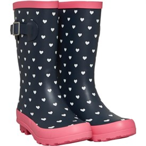 Board Angels Junior Girls Print Wellies Blue/White