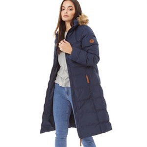 Trespass Womens Audrey Waterproof Padded Hooded Coat Navy