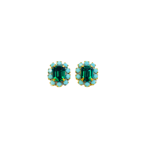 Petite Emerald & Turquoise Stud (one size)