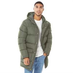 French Connection Mens Parka Row Jacket Khaki