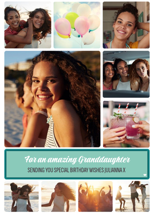 Multi Photo Upload Amazing Granddaughter Card