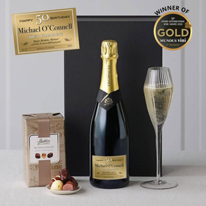 Personalised Happy Birthday Champagne & Luxury Irish Chocolate