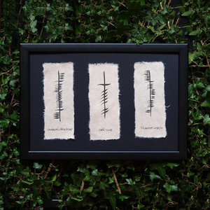 Ogham Framed - Friendship Love & Loyalty - Triple
