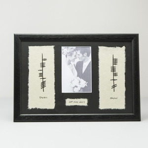 Personalised Ogham Wedding Plaque - Names, Date & Photo