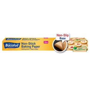Bacofoil Non-Stick Baking Paper with Non-Slip Base - 38cm x 10m